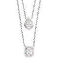 Monaco Layered CZ Necklace in Sterling Silver