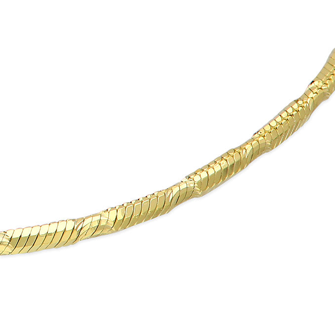 Olivia Textured Snake Chain Necklace 16 inch/41cm