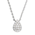 Cleo sterling silver pear-shaped pendant necklace with chain – Joi Jewels