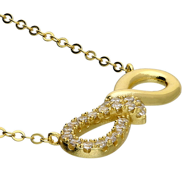 Kindred Infinity Necklace Gold with Cubic Zirconia