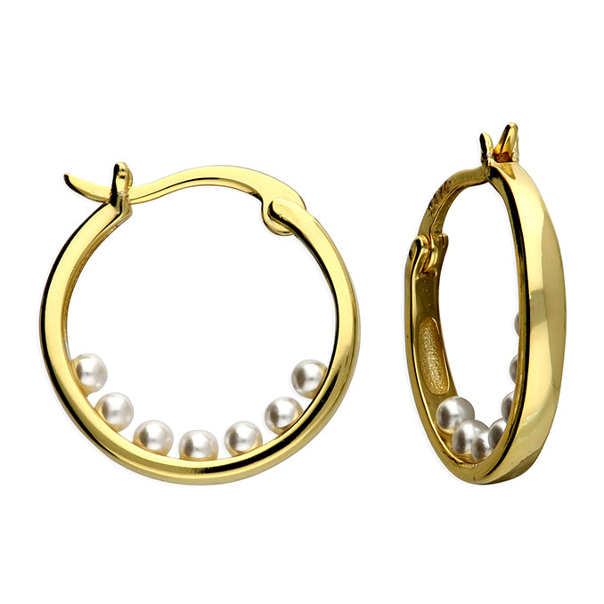 Pippa gold pearl hoop