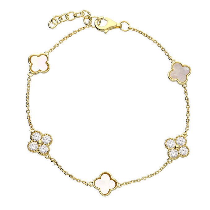 Fleur Gold Vermeil Clover Bracelet