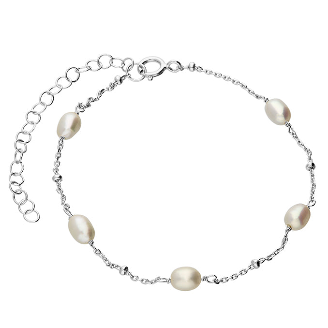 Bardot Sterling silver freshwater pearl bracelet adjustable