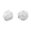 Niamh sterling silver knot stud earrings by Joi Jewels