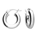 Sarah Sterling silver chunky thick hoop earring
