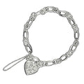 Anna solid silver charm bracelet with padlock