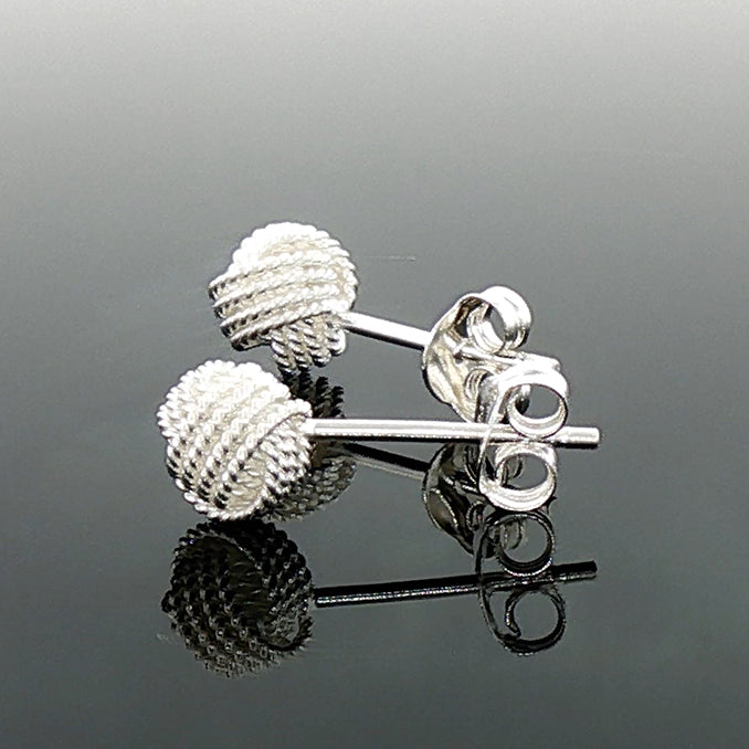 Niamh everyday sterling silver knot earrings by Joi Jewels