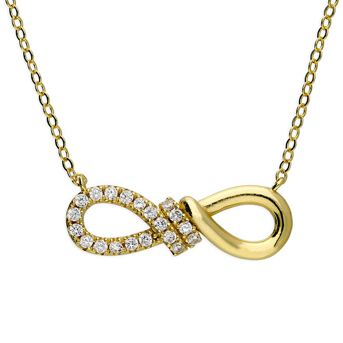 Kindred Infinity Necklace Gold with Cubic Zirconia