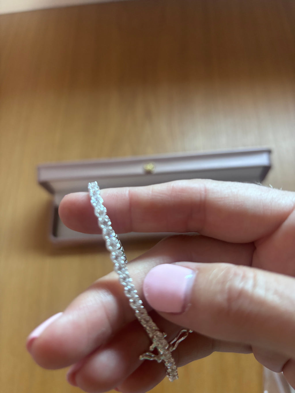 Jenna Sterling silver cubic zirconia tennis bracelet 8 inch longer length