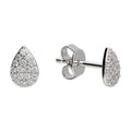 Cleo Cz Sterling Silver Pear Shape Studs