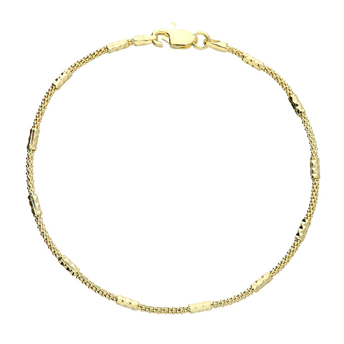 Amalfi 18ct gold vermeil sterling silver textured bracelet by Joi Jewels