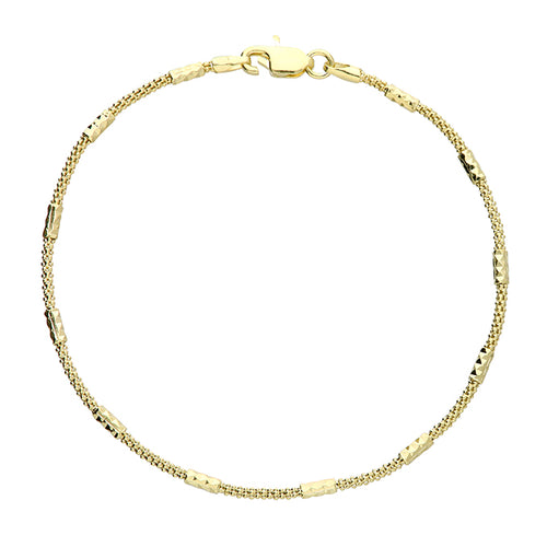 Amalfi 18ct gold vermeil sterling silver textured bracelet by Joi Jewels