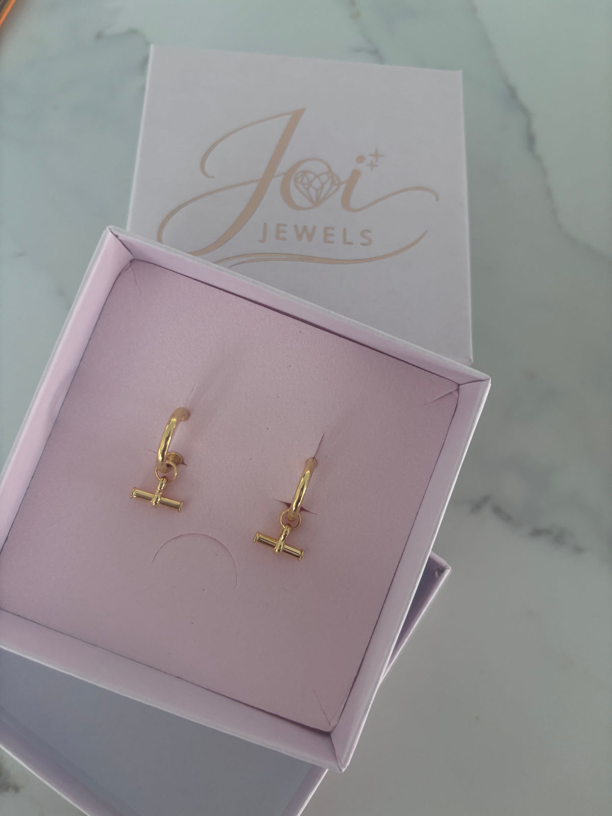 Romy Gold Vermeil T-Bar Earrings