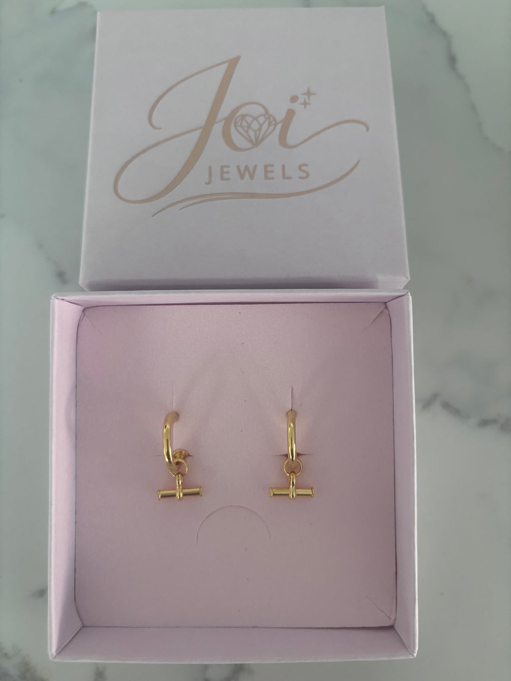 Romy Gold Vermeil T-Bar Earrings