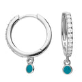 Collette  sterling silver huggie hoops
