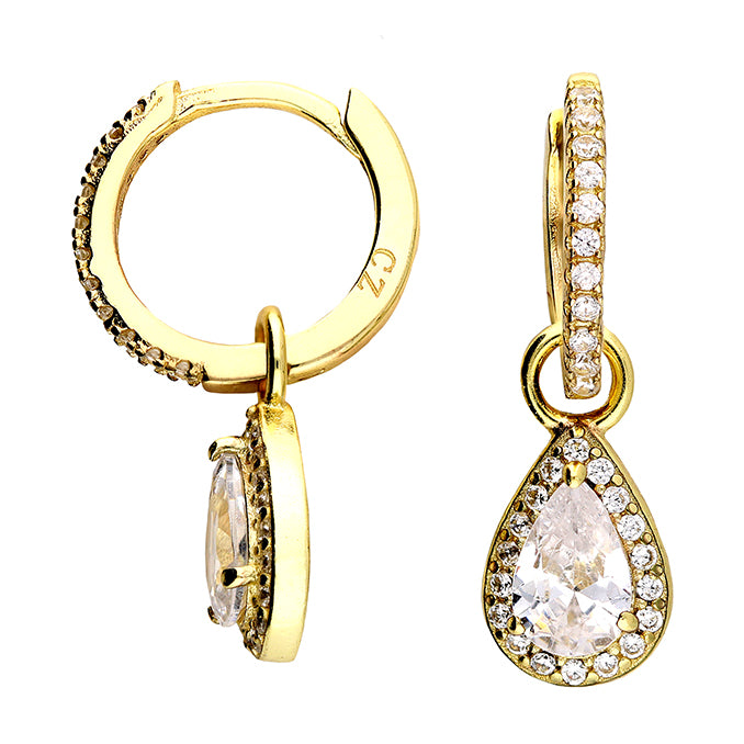 Grace gold pear drop earring