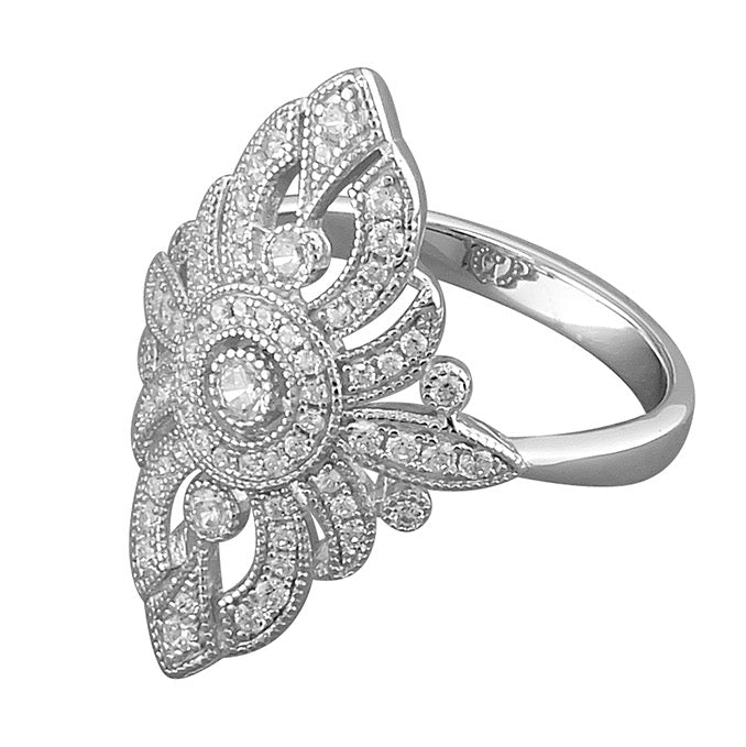 Gigi Sterling Silver Art Deco vintage ring