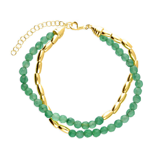 Verde 18 carat vermeil beaded bracelet