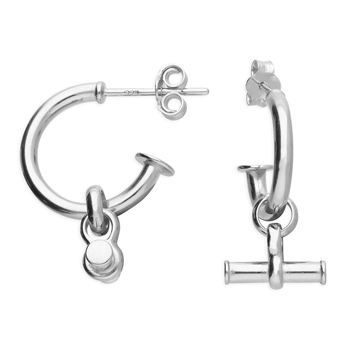 Romy Sterling Silver T-Bar Earrings