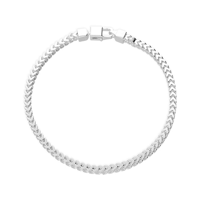 Franco men’s silver heavy solid curb bracelet