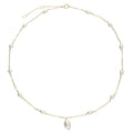 Catherine sterling silver gold vermeil pearl drop necklace