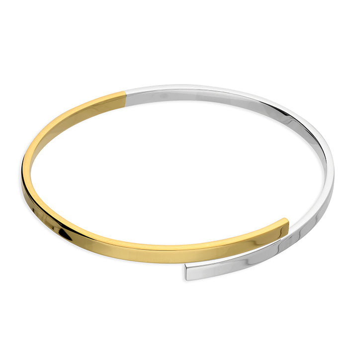 Hilary silver & gold bangle