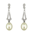 Sophie sterling silver cz pearl drop earring