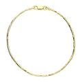 Olivia 18ct gold plated sterling silver diamond cut round snake chain necklace for women by Joi jewels 